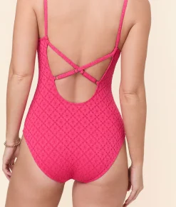 The Jetties One Piece - Eyelet - Begonia - Classic