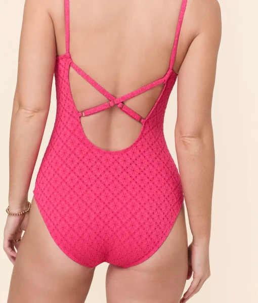 The Jetties One Piece - Eyelet - Begonia - Classic