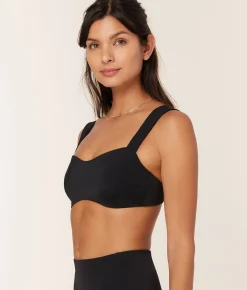 The Kalama Bikini Top - Eco Nylon - Black
