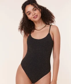 The Liku One Piece - Lurex Rib - Black - Classic
