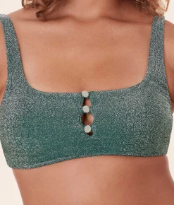 The Lipari Bikini Top - Glitter - Cascade