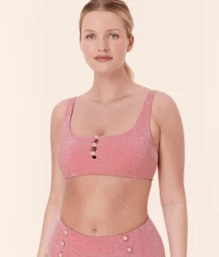 The Lipari Bikini Top - Glitter - Shell