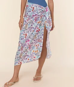 The Long Flores Sarong - Lightweight Rayon - Botanical Floral