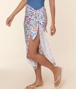 The Long Flores Sarong - Lightweight Rayon - Botanical Floral