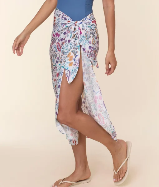 The Long Flores Sarong - Lightweight Rayon - Botanical Floral