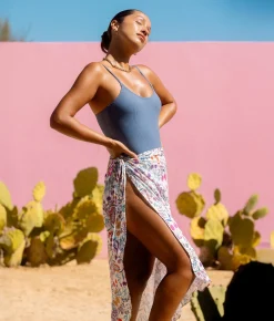 The Long Flores Sarong - Lightweight Rayon - Botanical Floral