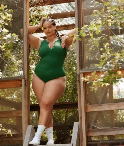 The Malibu One Piece - Eco Nylon - Pesto - Classic