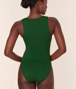 The Malibu One Piece - Eco Nylon - Pesto - Classic