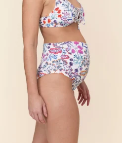 The Maternity Bikini Bottom - Eco Nylon - Botanical Floral
