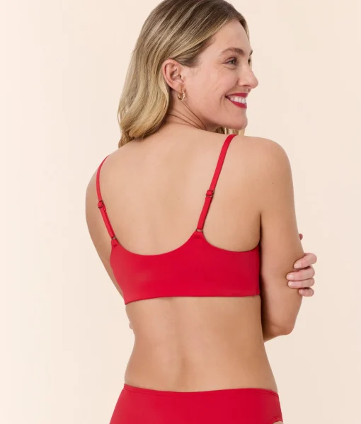 The Maui Bikini Top - Flat - Cherry Red