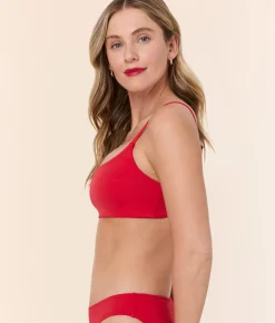 The Maui Bikini Top - Flat - Cherry Red