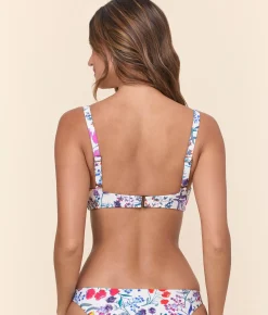 The Mila Bikini Top - Eco Nylon - Botanical Floral