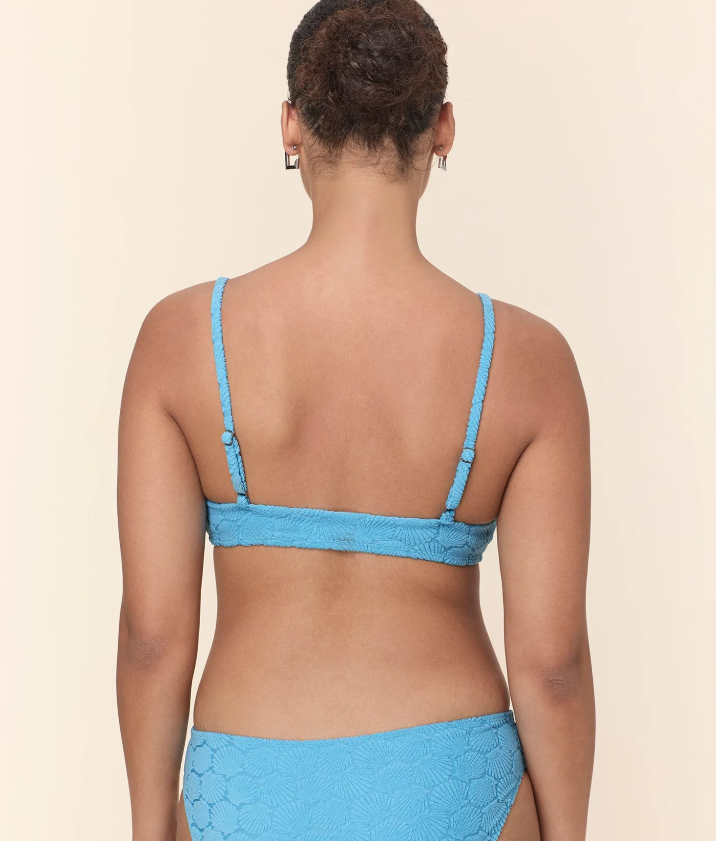 The Molokai Bikini Top - Terry Shells - Crystal