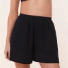 The Mullins Short - Cotton Gauze - Black