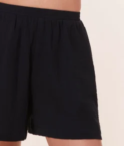 The Mullins Short - Cotton Gauze - Black