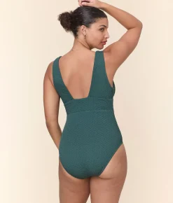 The Mykonos One Piece - Textured Weave - Seaweed - Classic