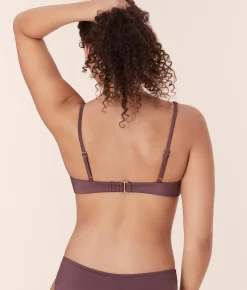 The Nadi Bikini Top - Satin - Licorice
