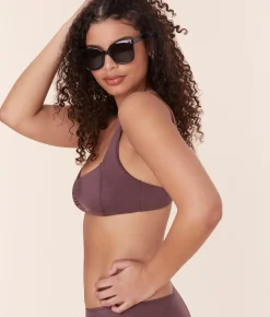 The Nadi Bikini Top - Satin - Licorice