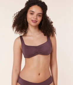 The Nadi Bikini Top - Satin - Licorice