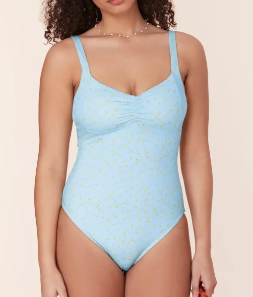The Nadi One Piece - Satin - Powder Ditsy Bloom - Classic