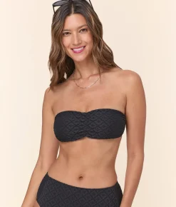 The Pana Bikini Top - Eyelet - Black Eyelet