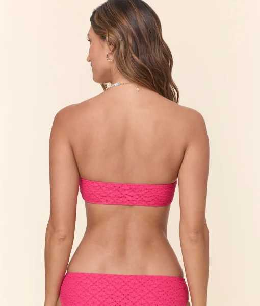 The Pana Bikini Top - Eyelet - Begonia
