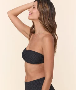 The Pana Bikini Top - Eyelet - Black Eyelet