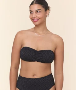 The Pana Bikini Top - Eyelet - Black Eyelet