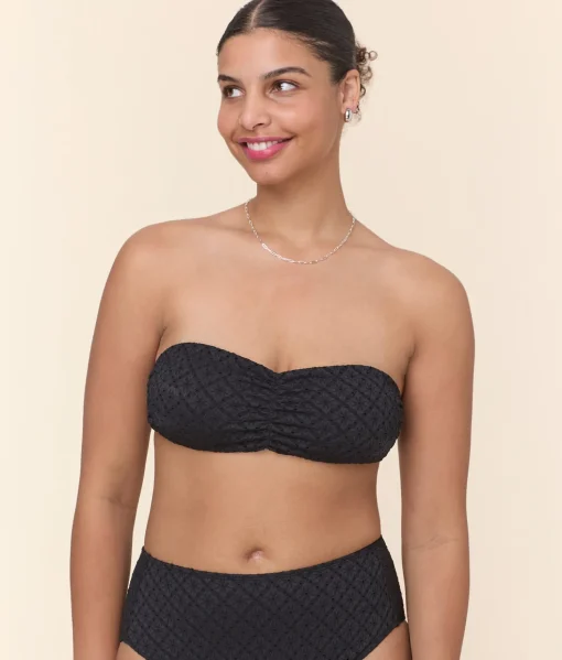 The Pana Bikini Top - Eyelet - Black Eyelet