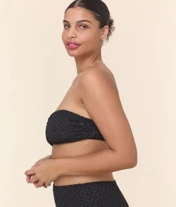 The Pana Bikini Top - Eyelet - Black Eyelet