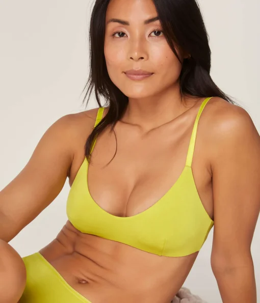 The Plunge Bralette - Bamboo Jersey - Pear