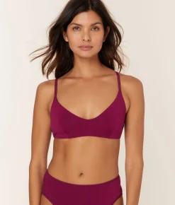 The Plunge Bralette - Bamboo Jersey - Bordeaux