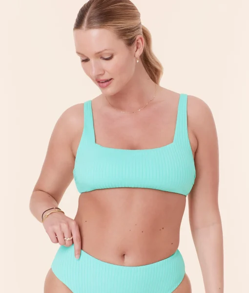 The Rye Bikini Top - Wide Rib - Opal