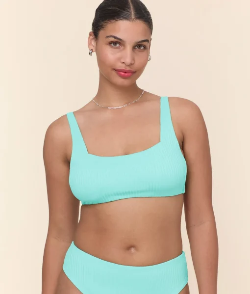 The Rye Bikini Top - Wide Rib - Opal