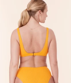 The Rye Bikini Top - Wide Rib - Tangerine