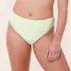 The 90s High Waist Bikini Bottom - Eco Nylon - Pistachio