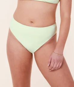 The 90s High Waist Bikini Bottom - Eco Nylon - Pistachio