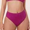 The 90s High Waist Bikini Bottom - Floral Lace - Aurora