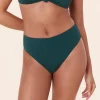 The 90s High Waist Bikini Bottom - Eco Nylon - Cascade