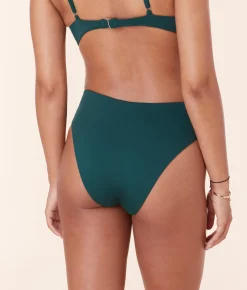 The 90s High Waist Bikini Bottom - Eco Nylon - Cascade