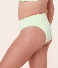 The 90s High Waist Bikini Bottom - Eco Nylon - Pistachio