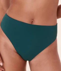 The 90s High Waist Bikini Bottom - Eco Nylon - Cascade