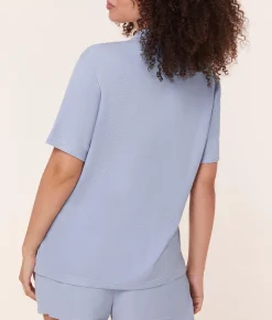 The Short Sleeve Button Up - Waffle - Lilac