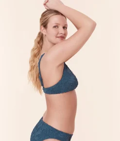 The Sicily Bikini Top - Popcorn Floral - Stargazer