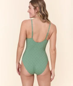 The Sicily One Piece - Eyelet - Eucalyptus - Classic