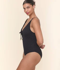 The Sicily One Piece - Eyelet - Black Eyelet - Classic