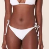 The String Bikini Bottom - Eco Ribbed - White