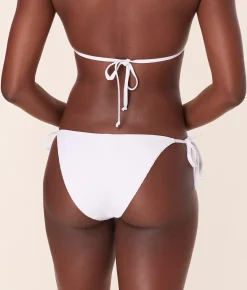 The String Bikini Bottom - Eco Ribbed - White