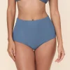 The Super High Waist Bikini Bottom - Eco Ribbed - Slate