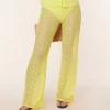 The Suva Pant - Floral Lace - Limeade
